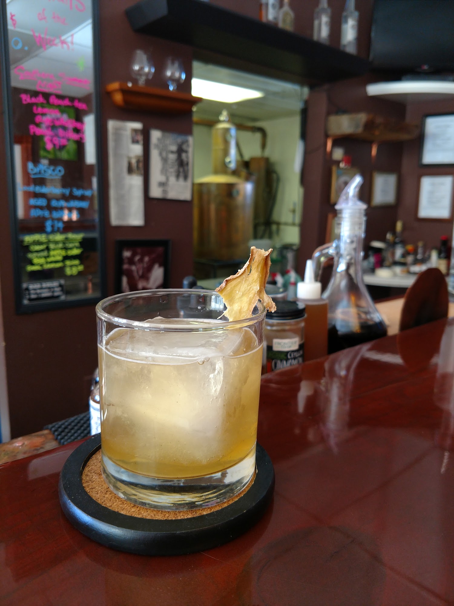 Snitching Lady Distillery Menu