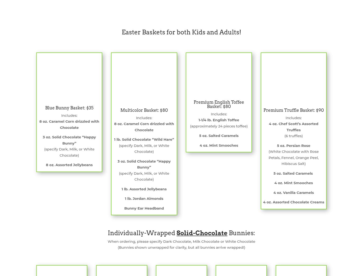 Georgetown Valley Candy Co Menu