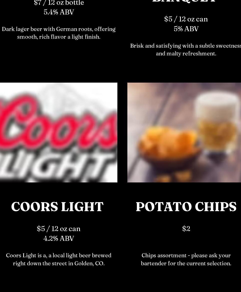 Goosetown Station Menu