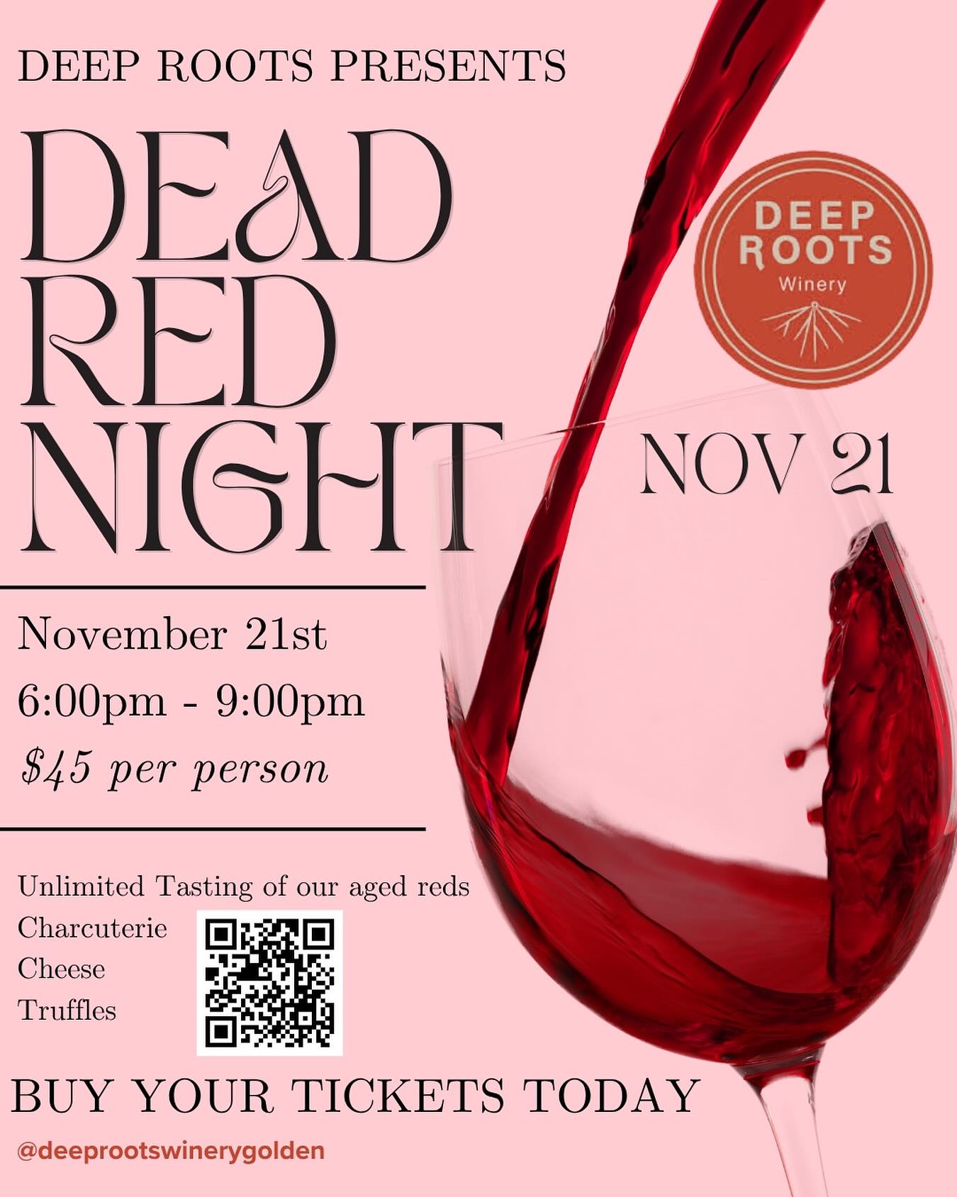 Deep Roots Winery Menu