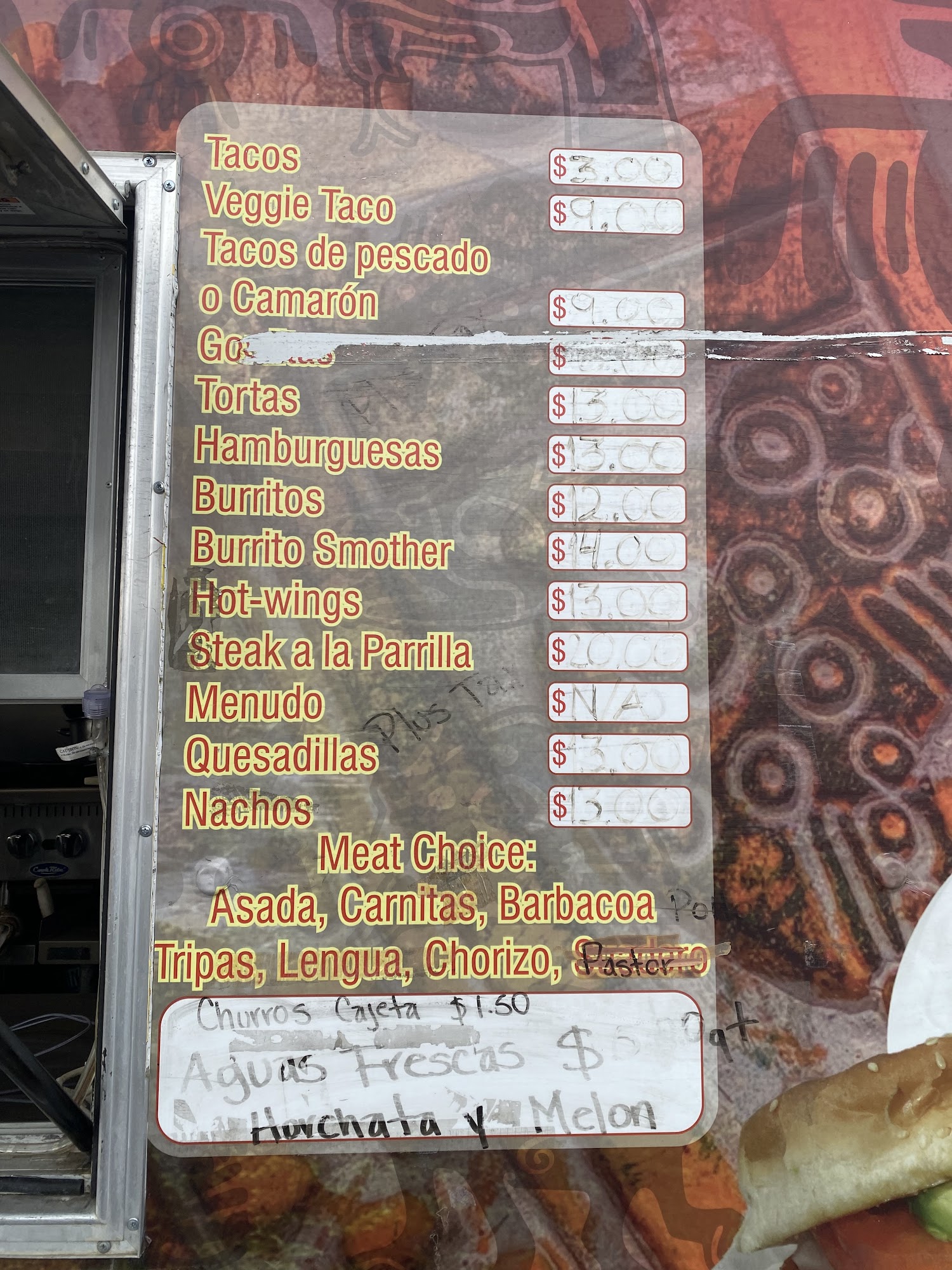 Los Lagos Taqueria Food Truck Menu