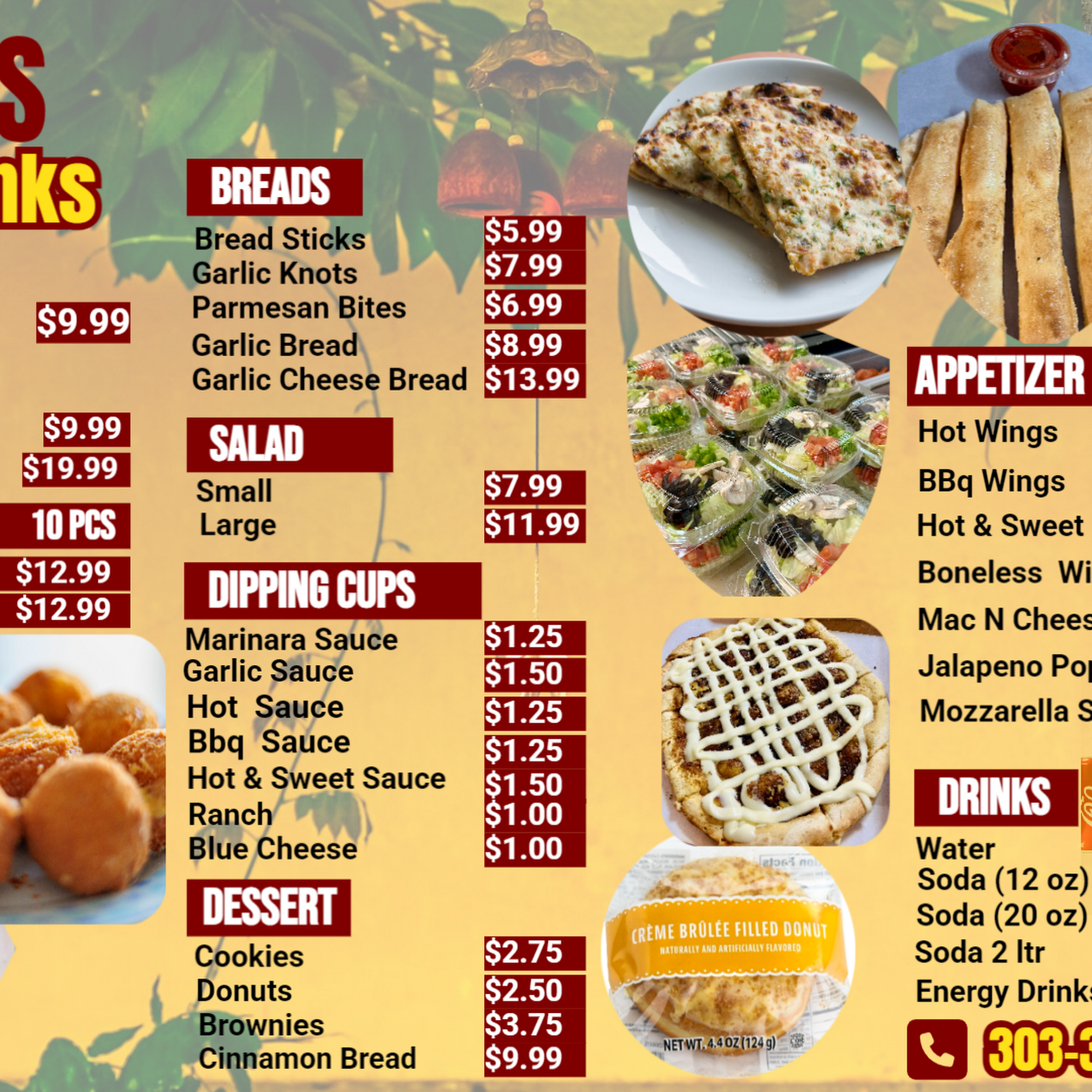 Roshe's Pizza and Bar Menu
