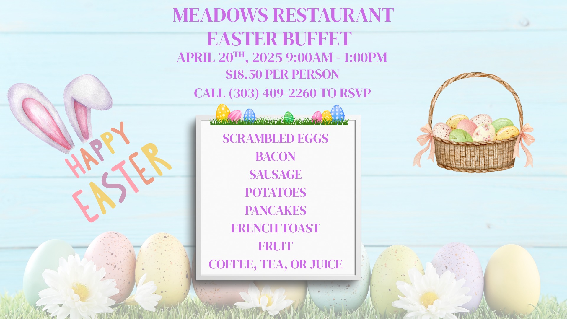 Meadows Restaurant & Event Venue Menu