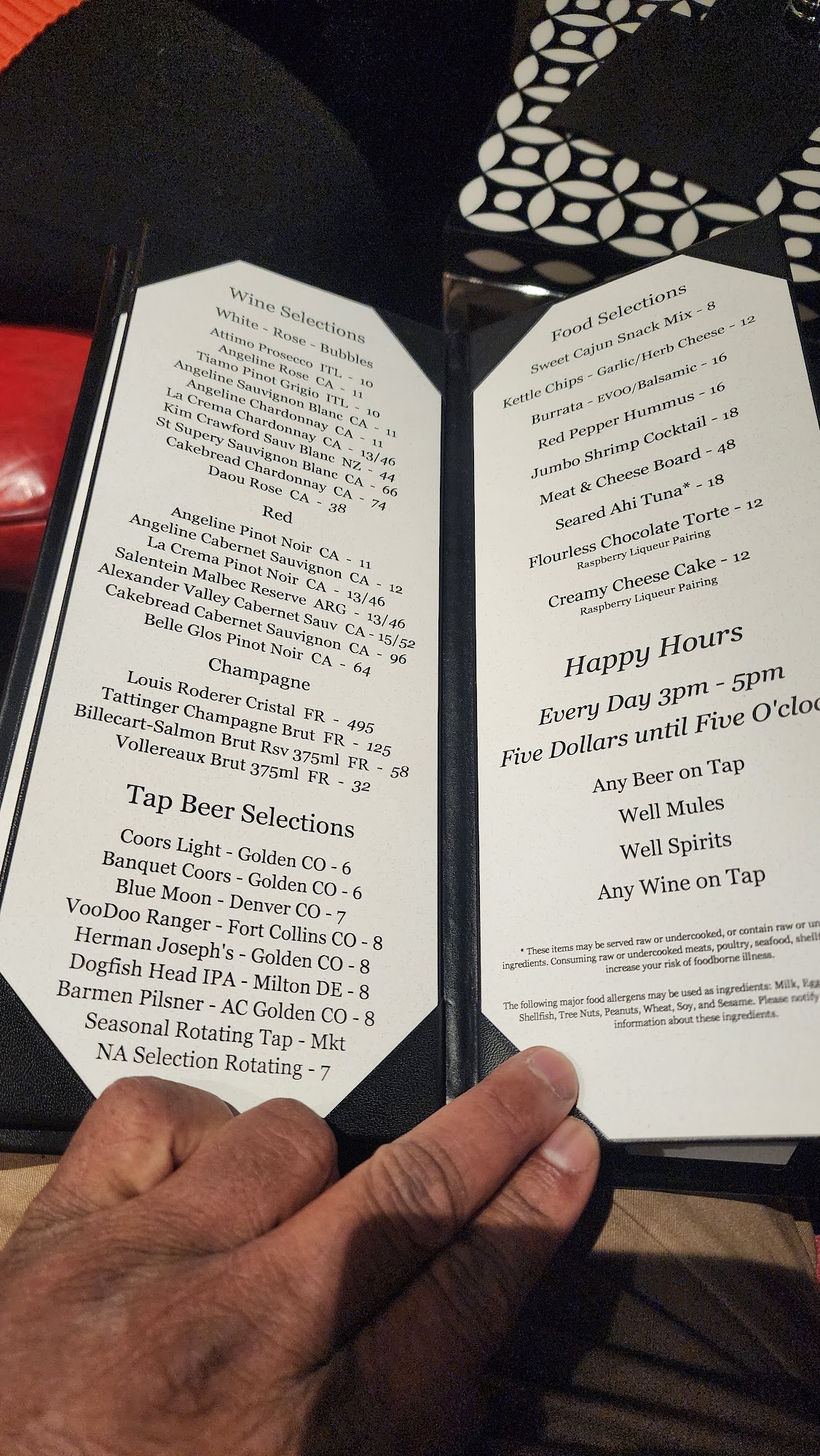 Social Bar & Lounge Menu