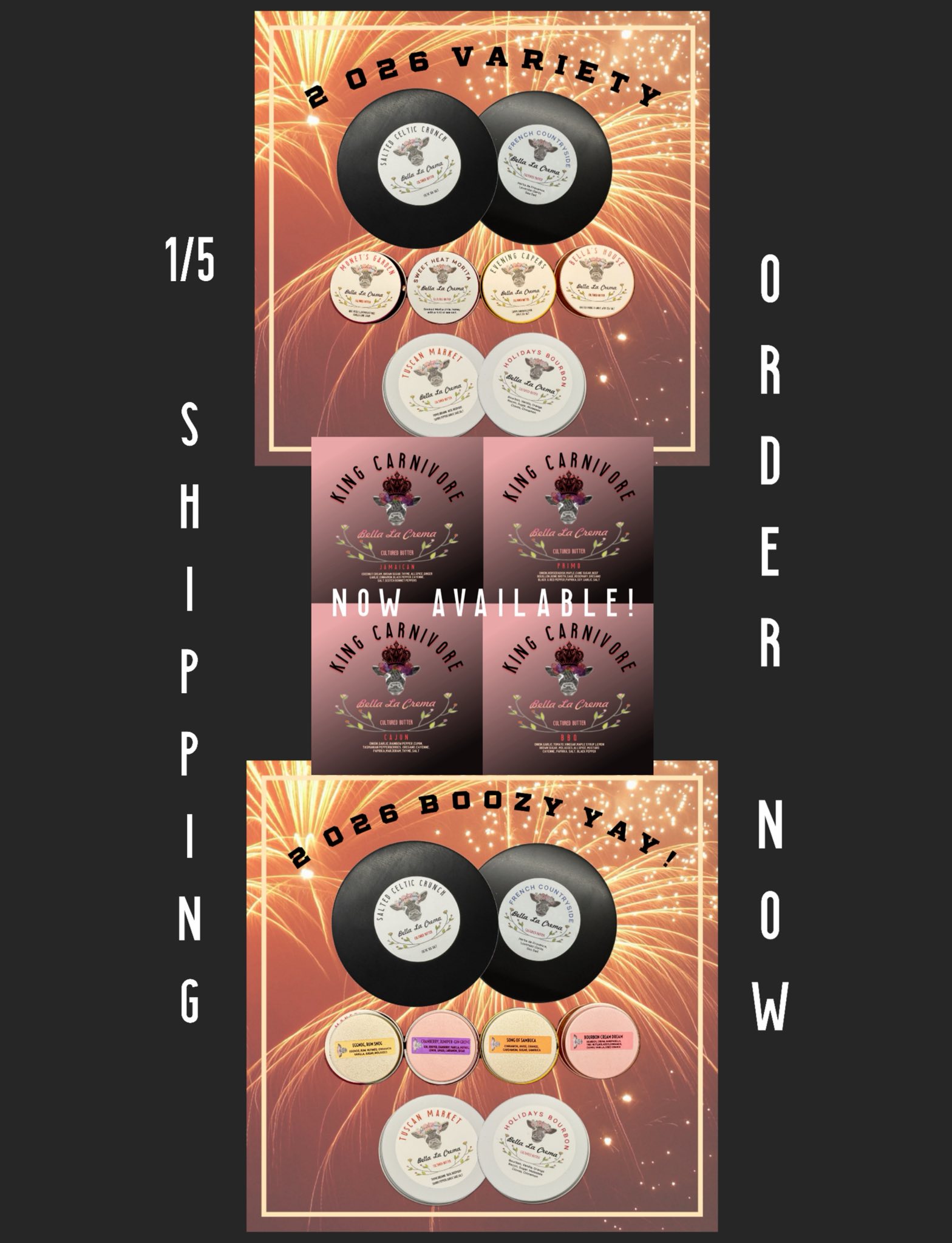 Bella La Crema, Popup Butter Shop Hours on Insta @bellalacrema Lyons