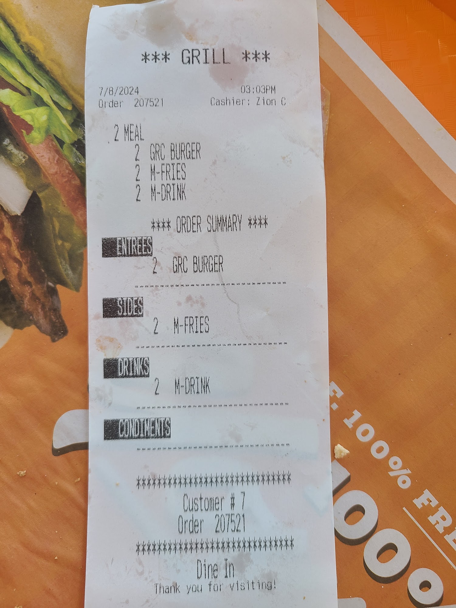 Whataburger Menu