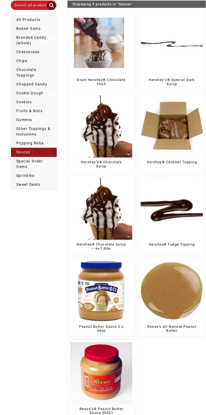 T R Toppers Inc Menu