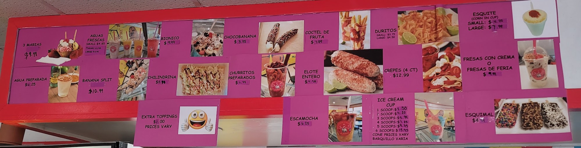 Paleteria Y Neveria Alaska Menu