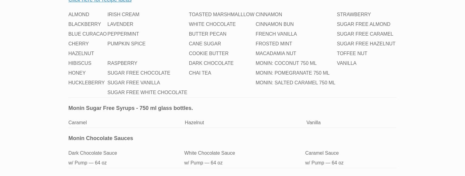 True Brew Beverage Services Menu