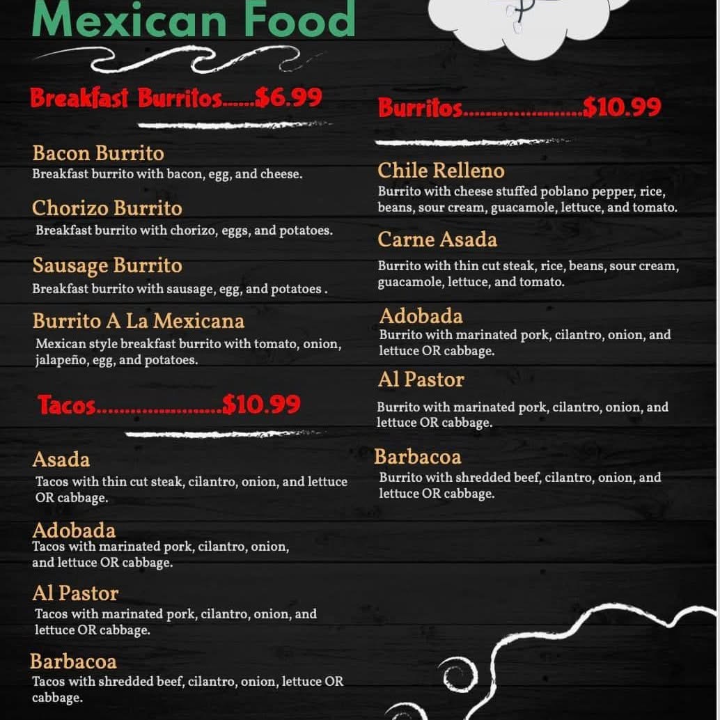 DJ Tacos Menu