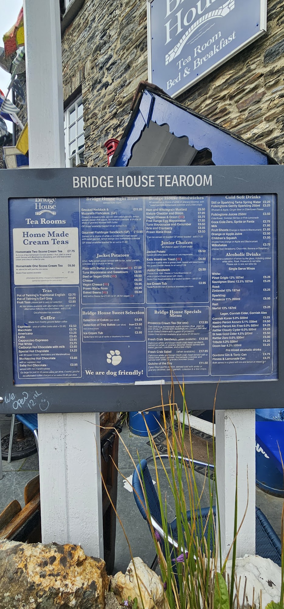 Bridge House Menu