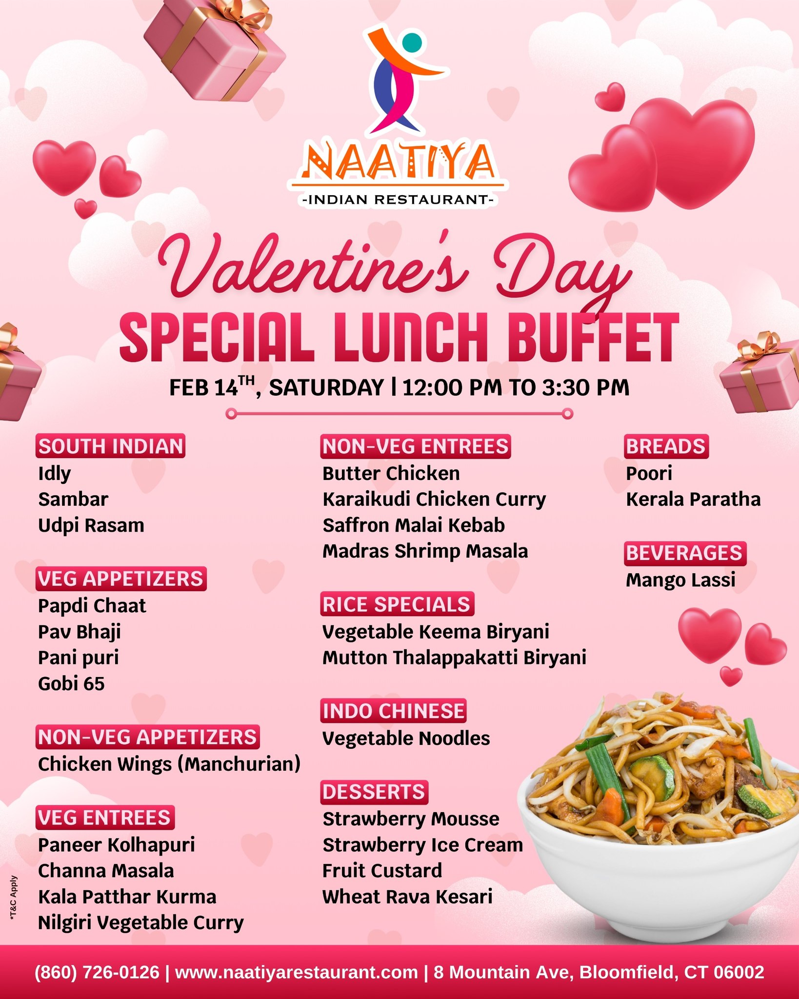 Naatiya Banquet Hall Menu