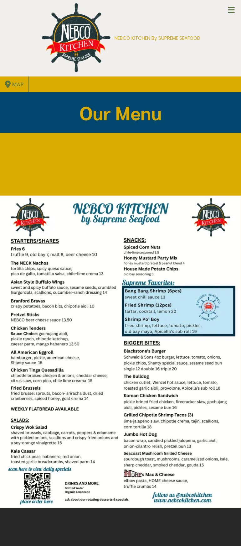 NEBCO Kitchen Menu