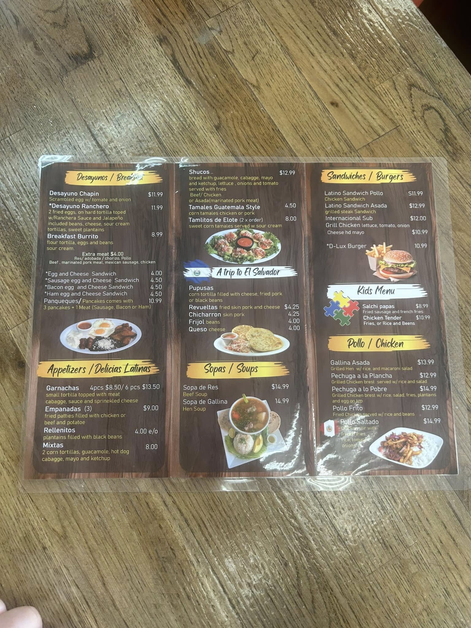 Latino Kitchen Deli Menu