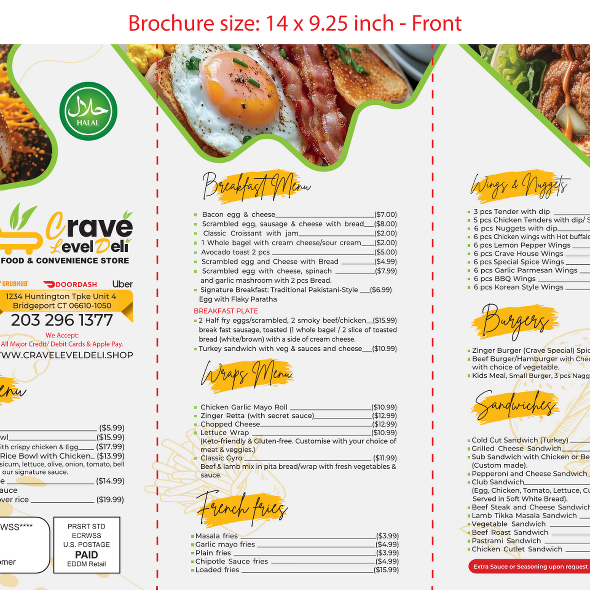 Crave Level Deli Menu