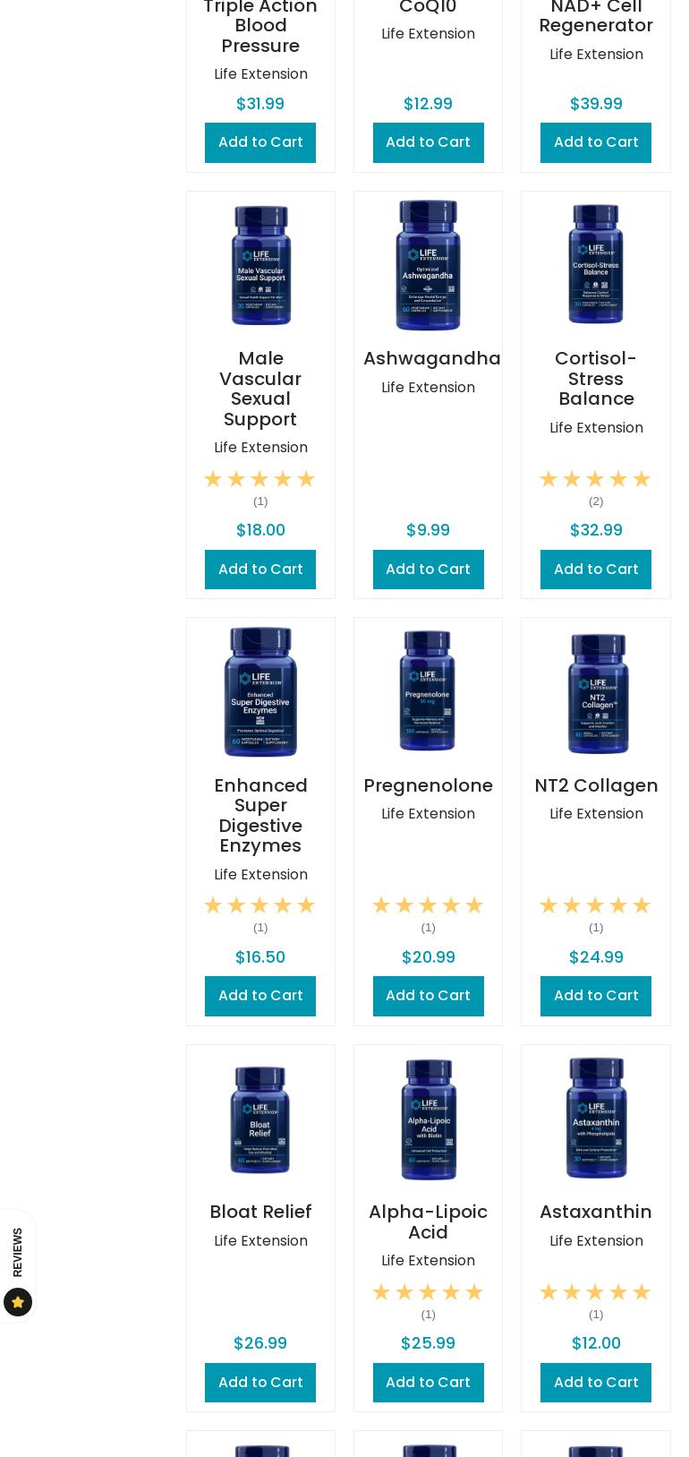 SuppLife Vitamins & Nutrition Menu