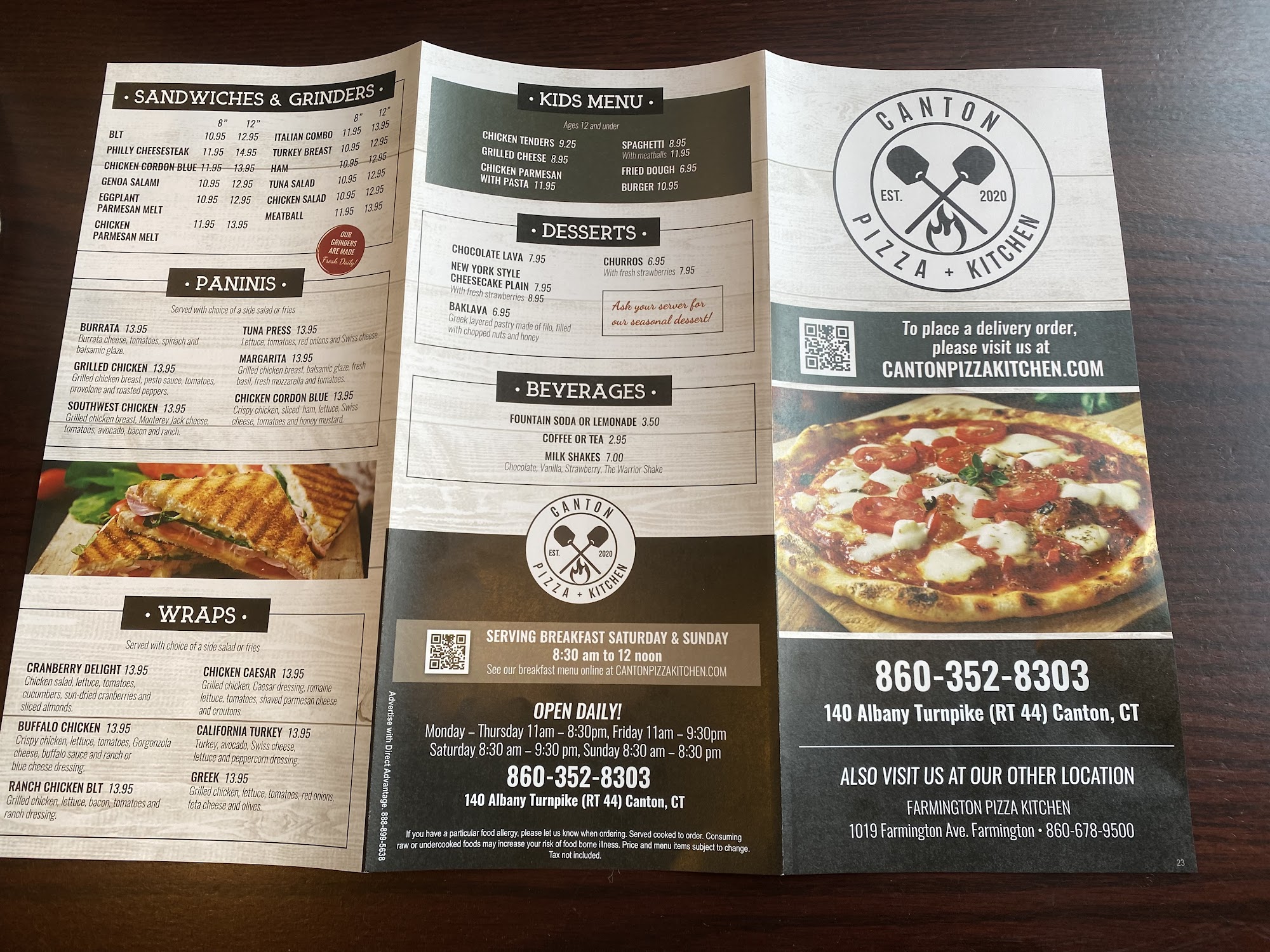 Canton Pizza Kitchen Menu