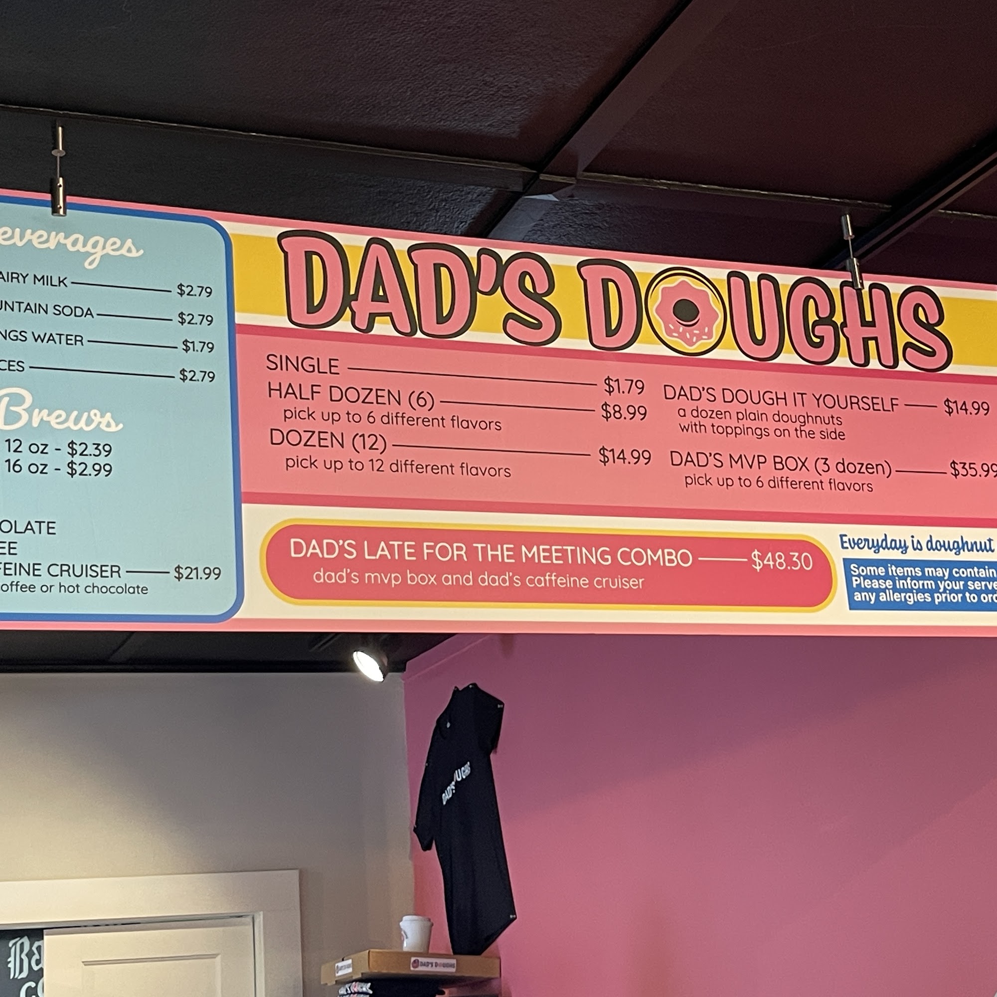 Dad's Doughs Menu