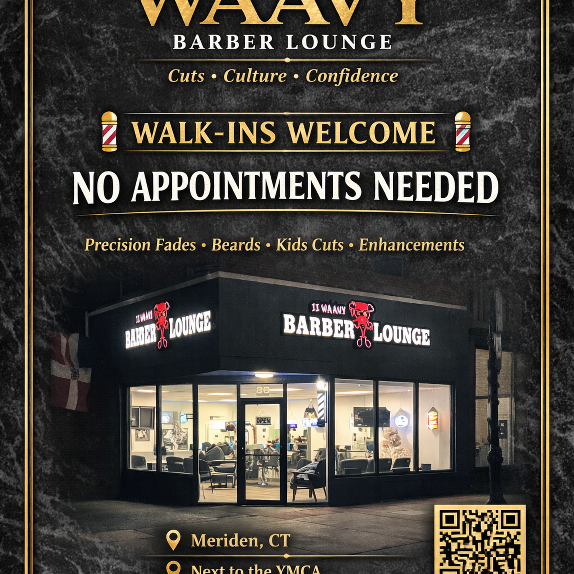 II Waavy Barber Lounge 86 W Main St, Meriden Connecticut 06451