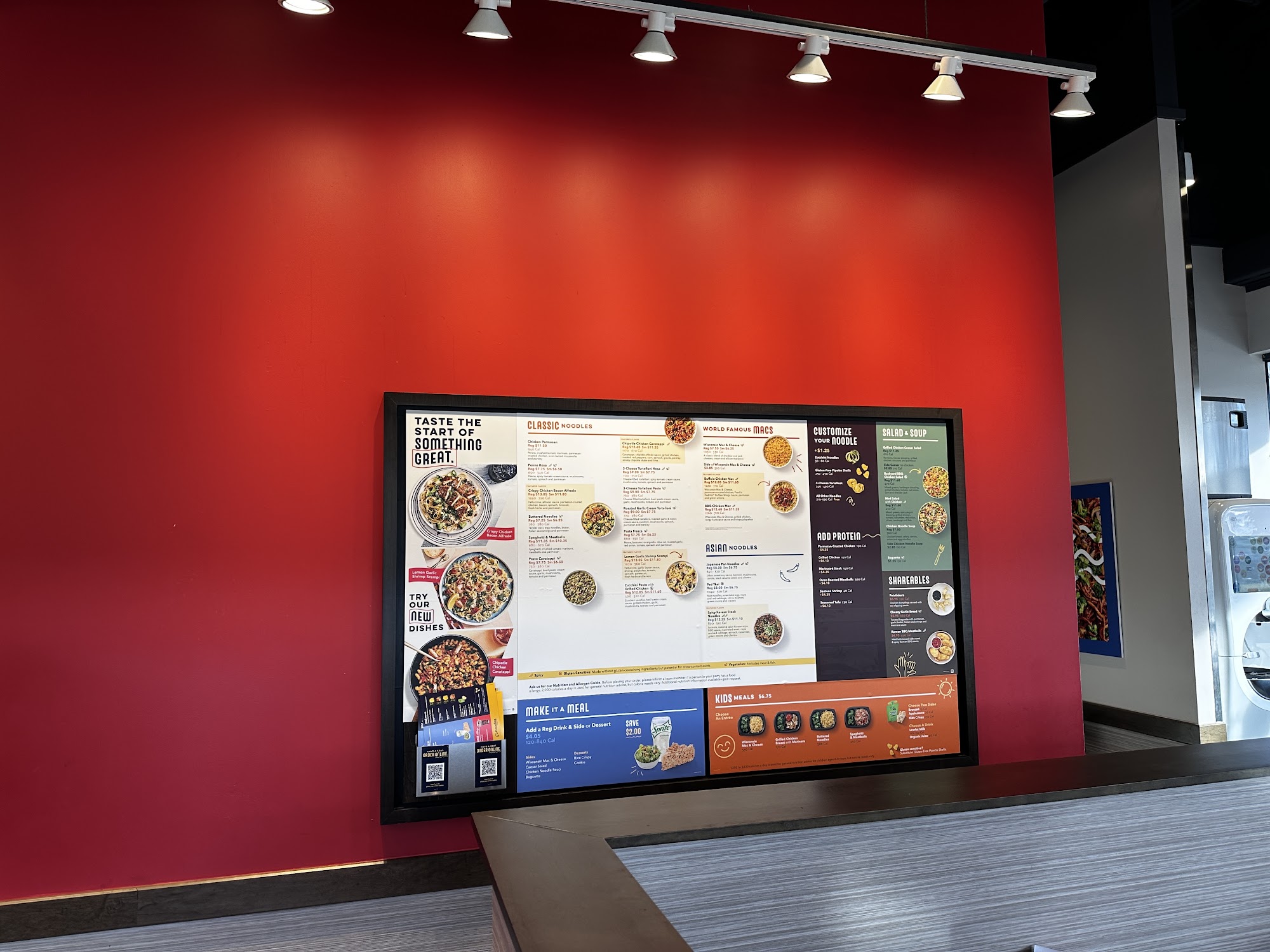 Noodles and Company Menu