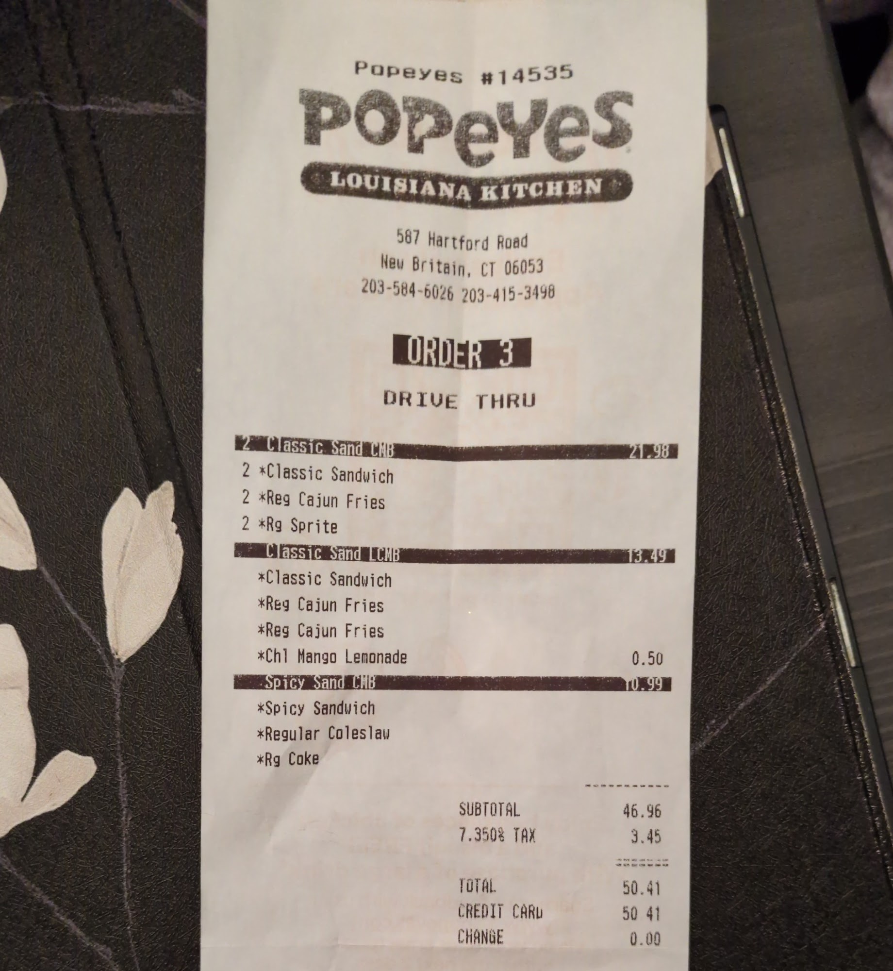 Popeyes Louisiana Kitchen Menu