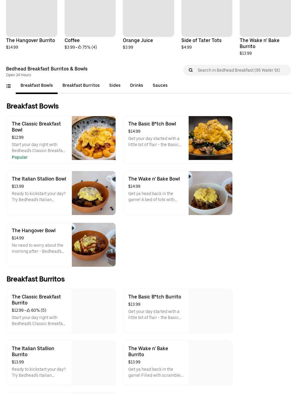 Mexcalli Restaurant Menu