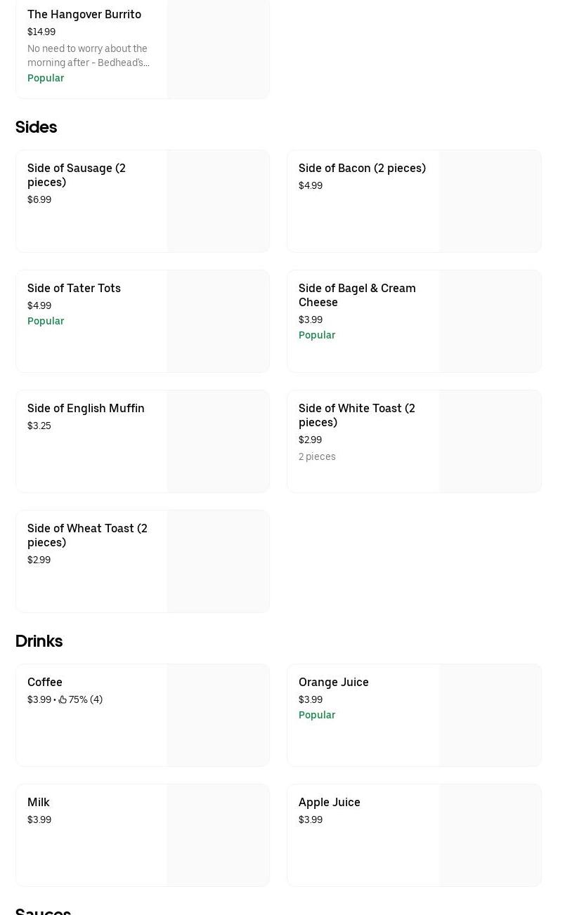 Mexcalli Restaurant Menu