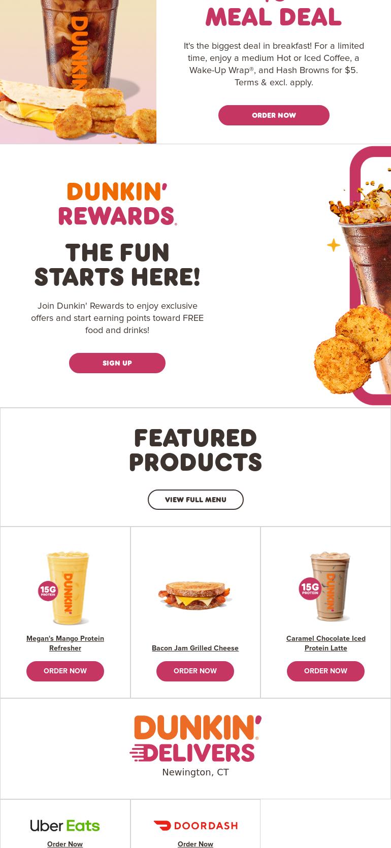 Dunkin' Menu