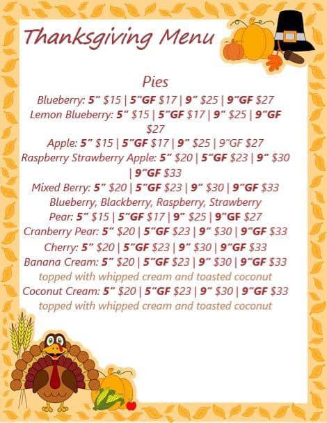 Wacky Treatz Menu