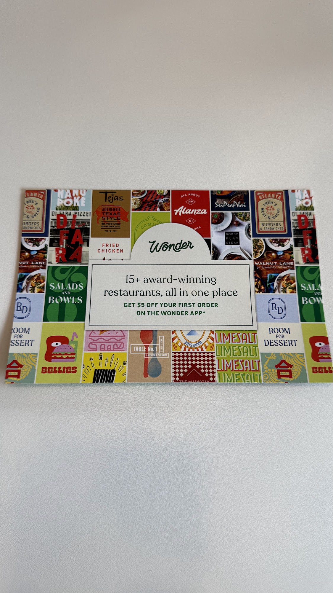 Wonder Stamford Menu