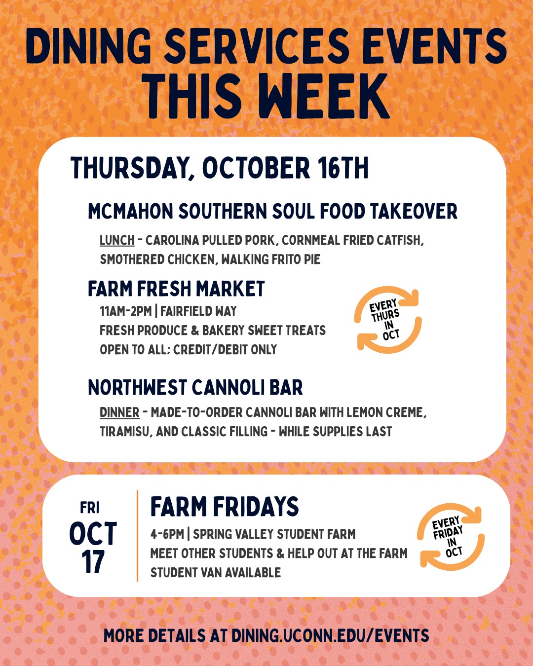 Northwest Dining Hall Menu