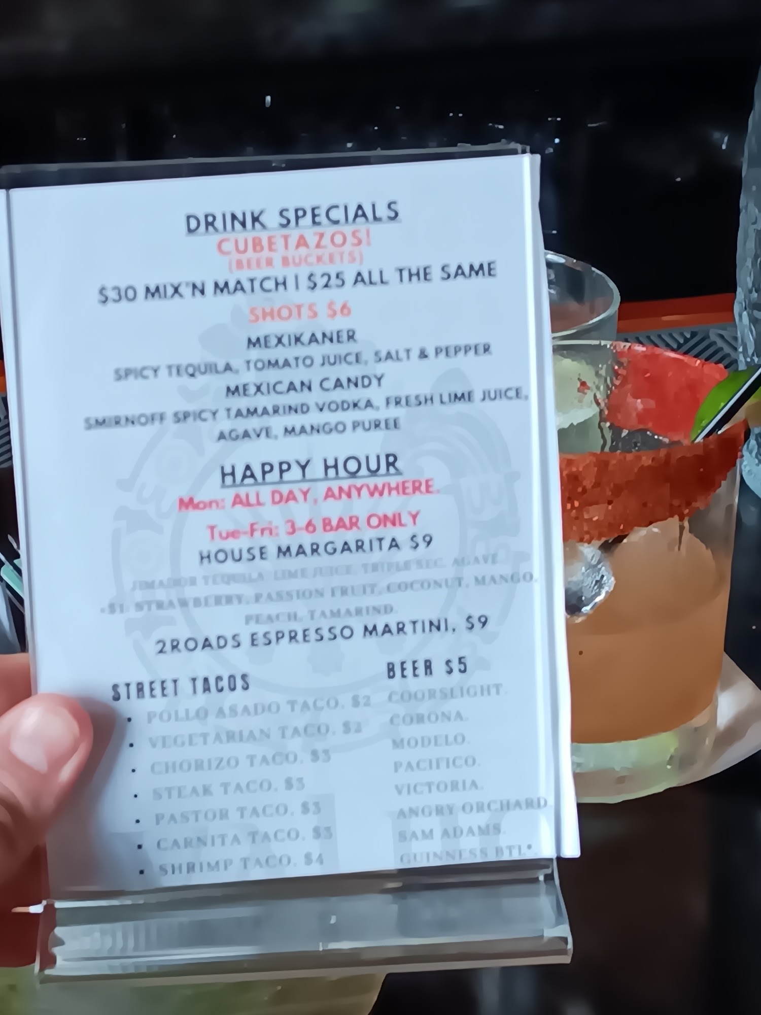 Casa VALIJO Rooftop Menu