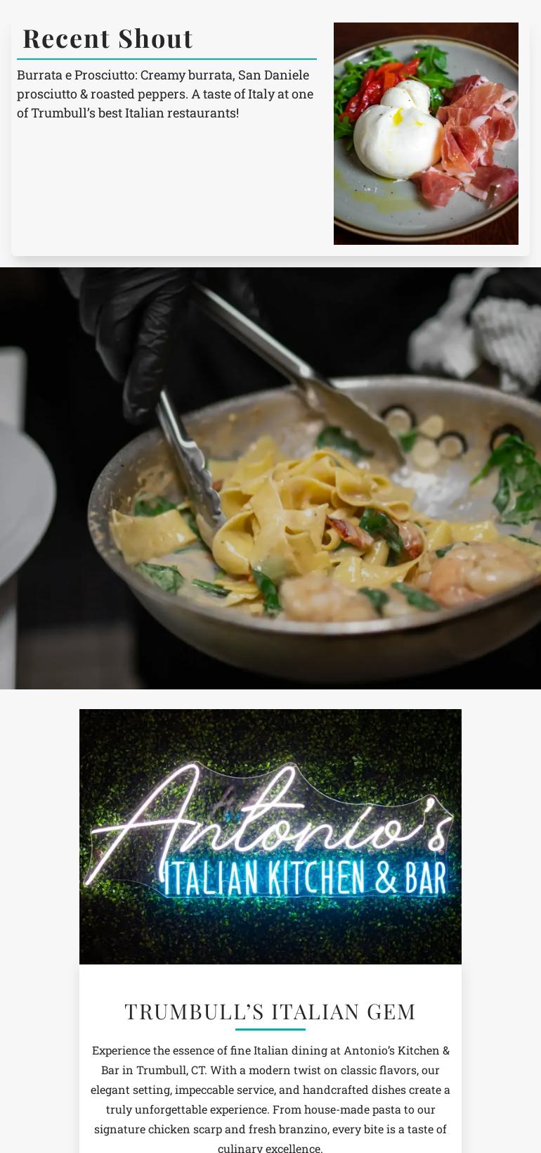 Antonio's Italian Kitchen & Bar Menu