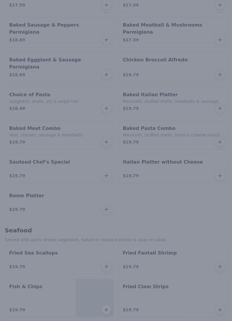 Pizza Palace Restaurant Menu