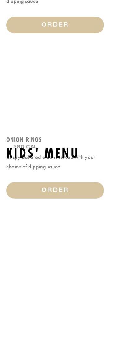 Wayback Burgers Menu