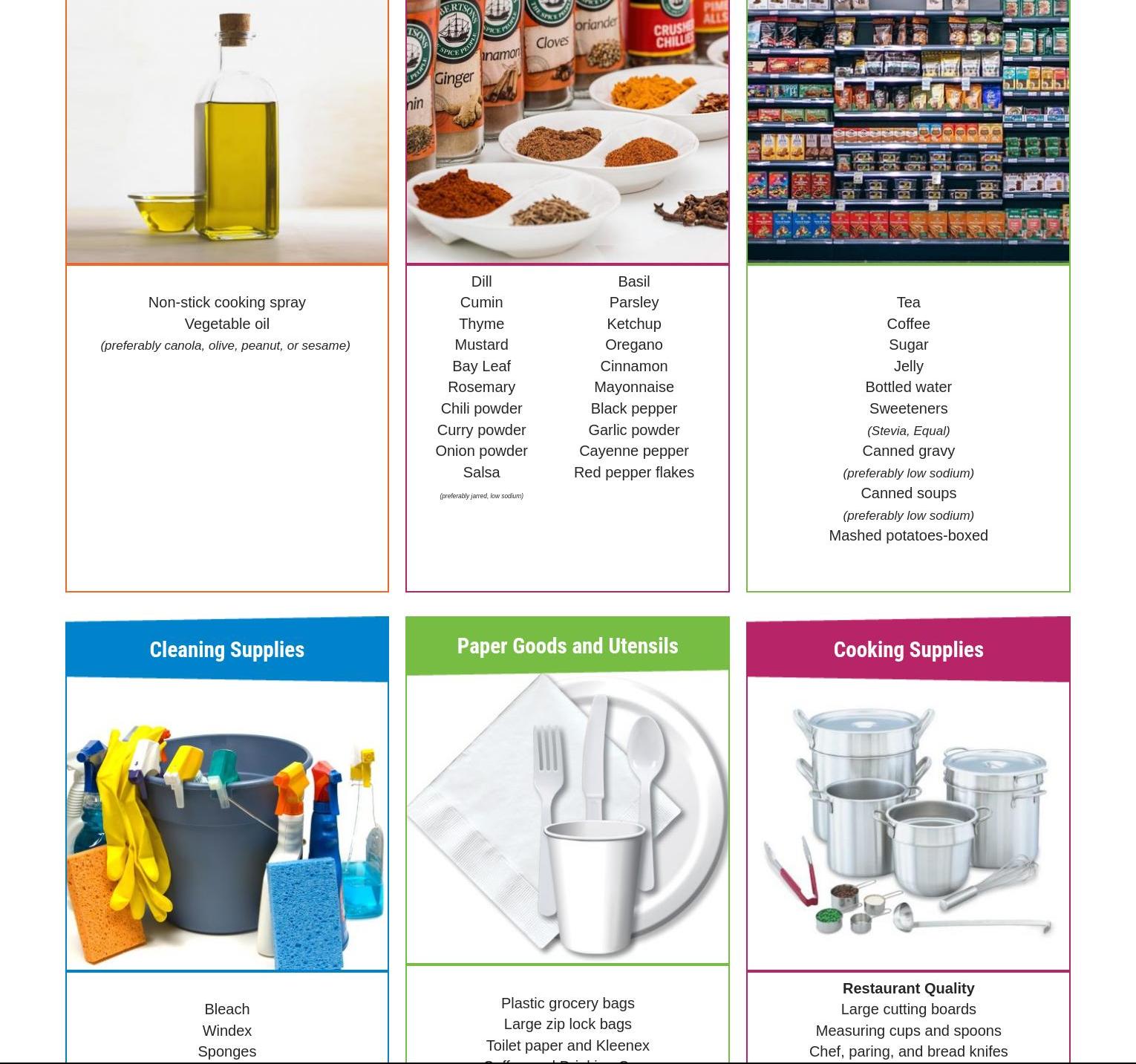 St. Vincent DePaul Mission Soup Kitchen Menu