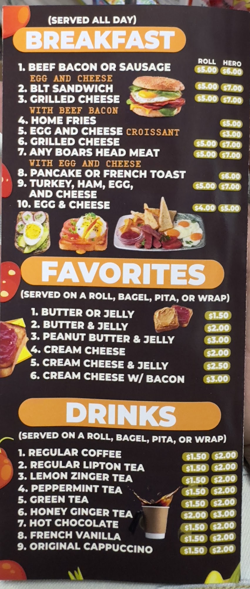 Corner Deli Menu