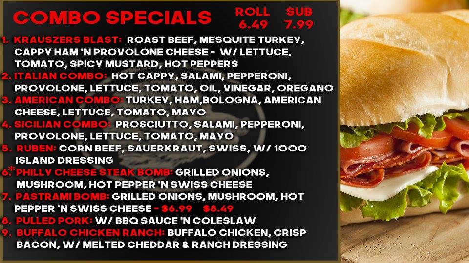 Krauszers food store Menu