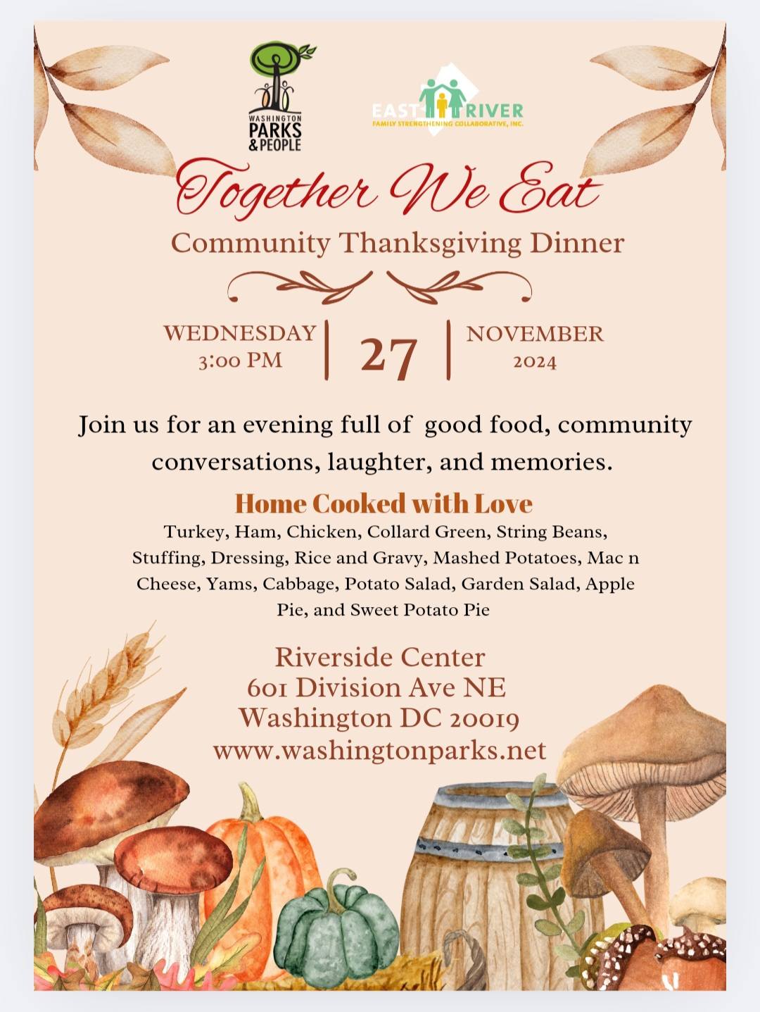 The Riverside Center Menu