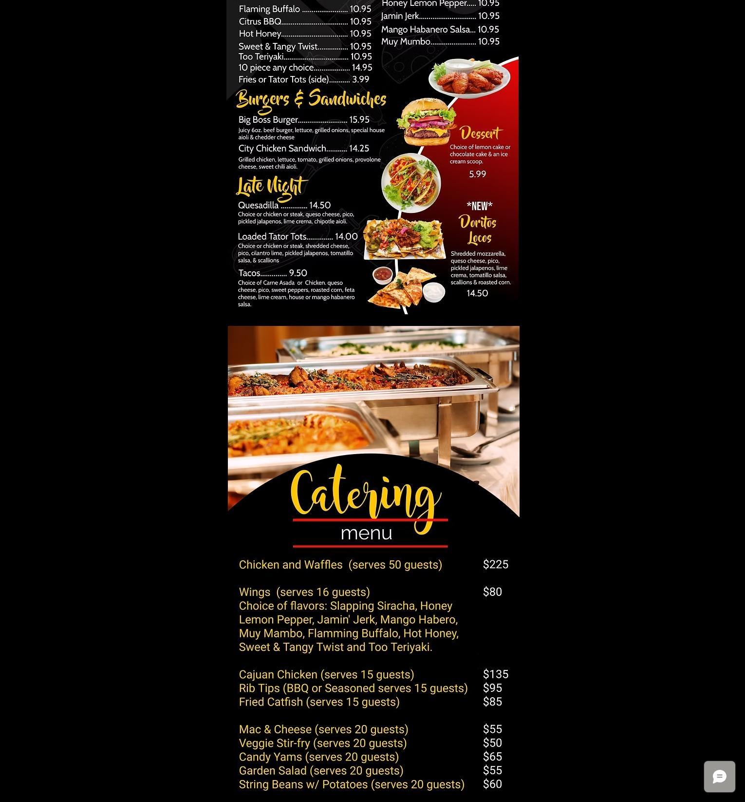 The Weekend Social Club Menu