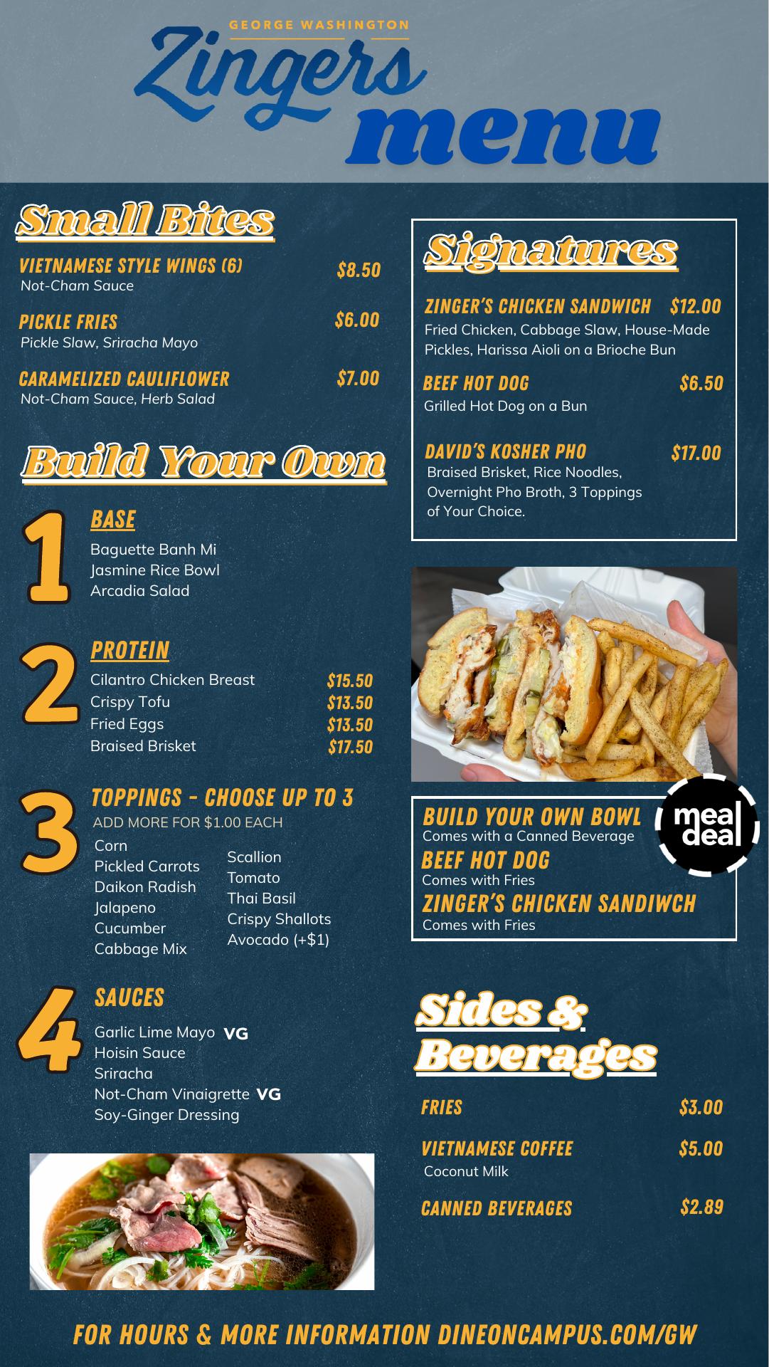 HaMakom at GW Hillel Menu