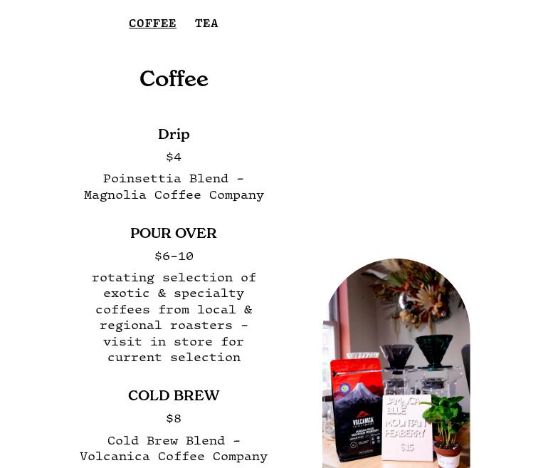 Café Cino Menu