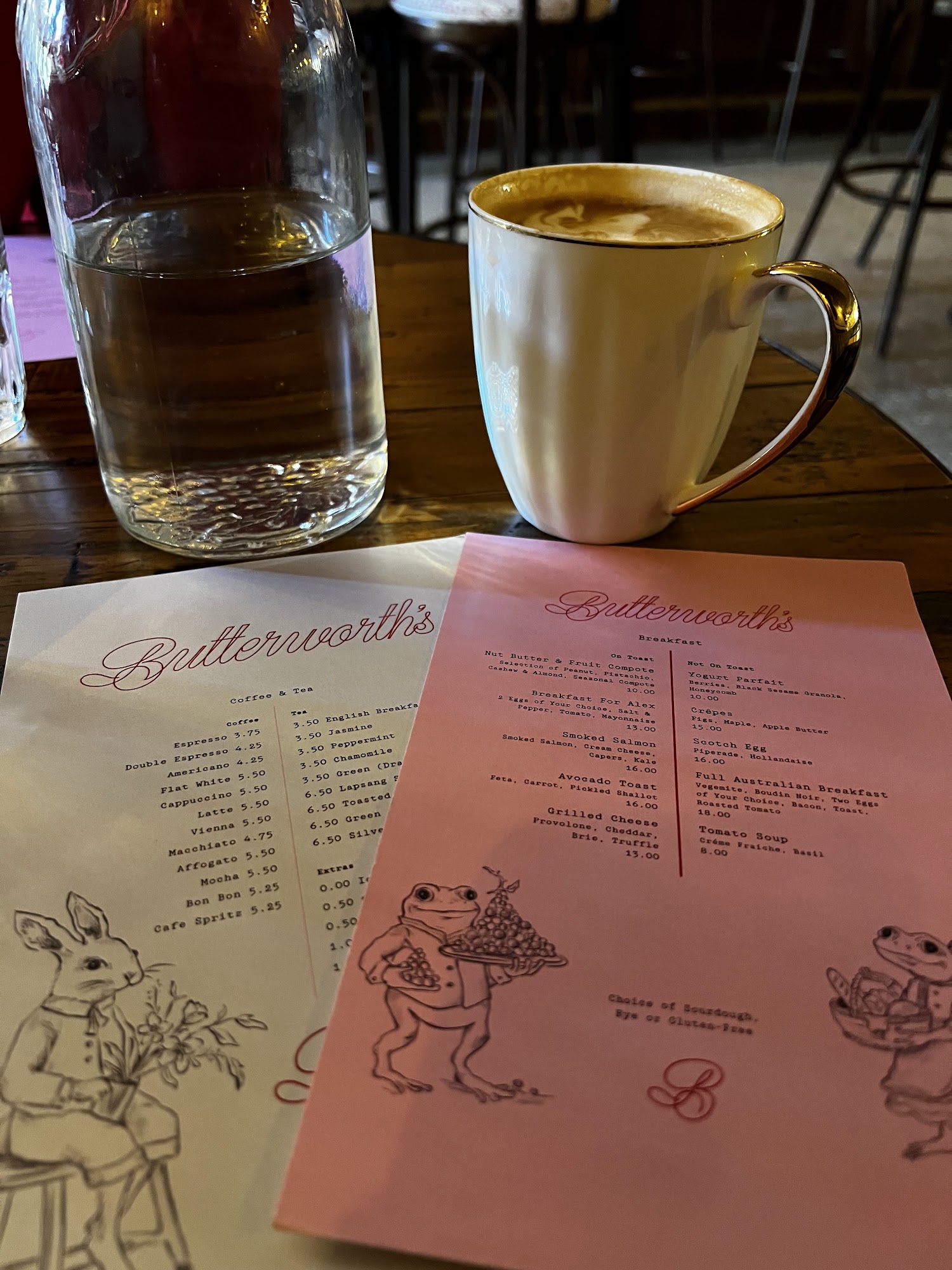 Butterworth’s Menu