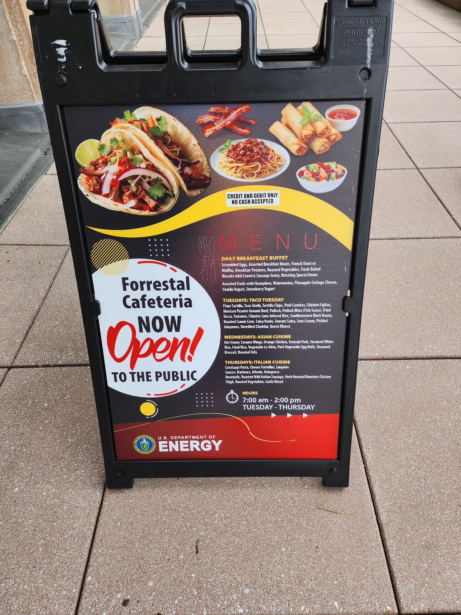 Forrestal cafeteria Menu