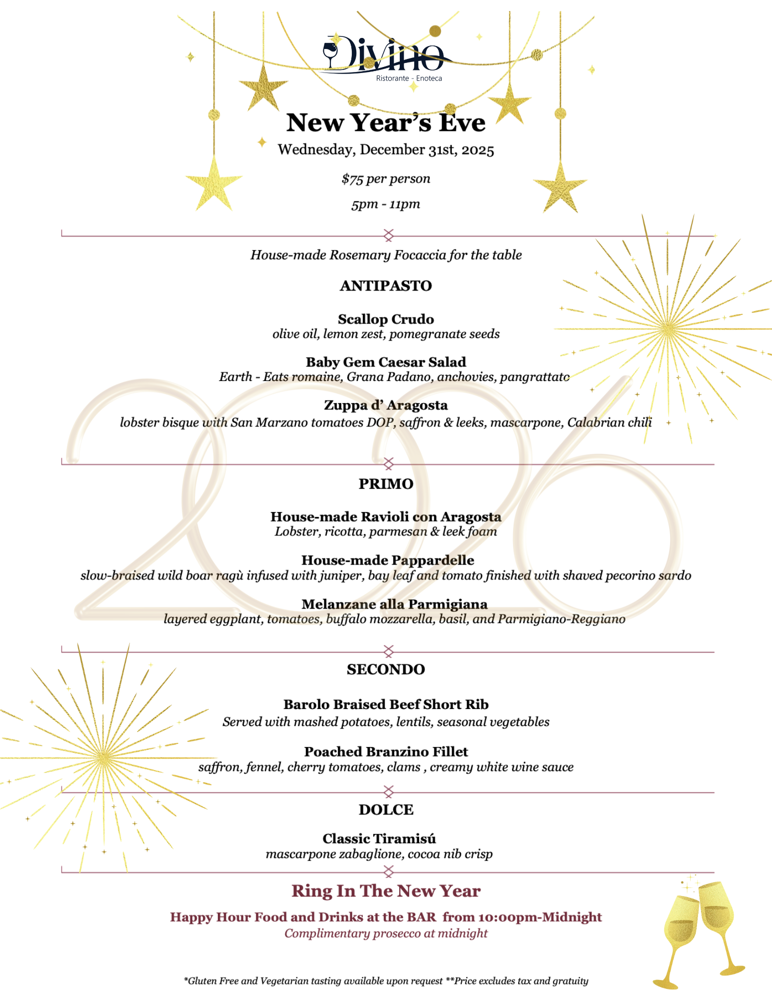 DIVINO Ristorante Enoteca Menu