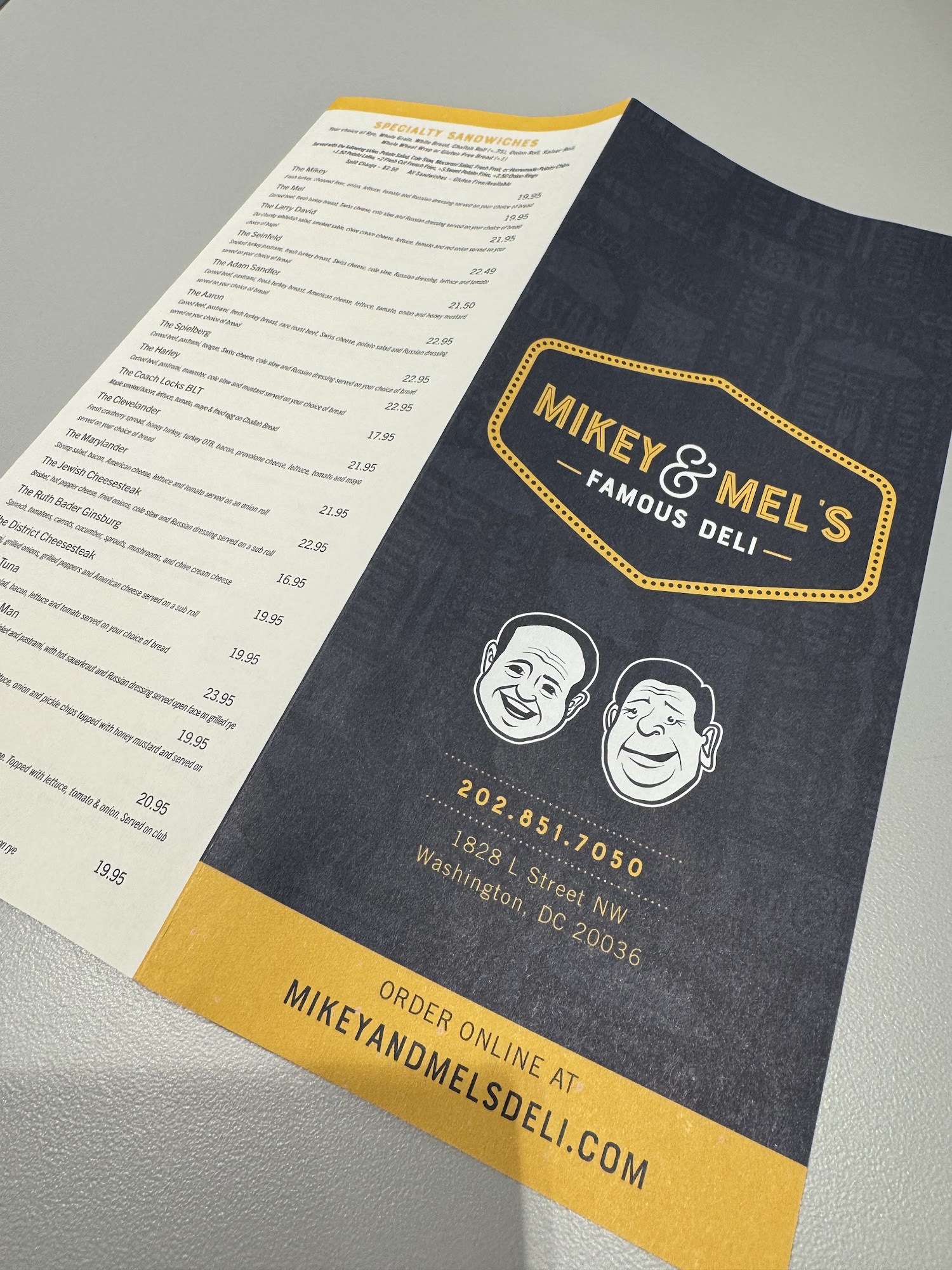 Mikey & Mel's Deli Menu