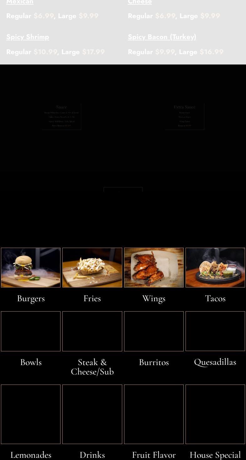 Bebop Korean-Mexican Grill Menu