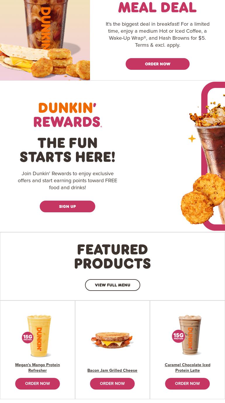 Dunkin' Menu