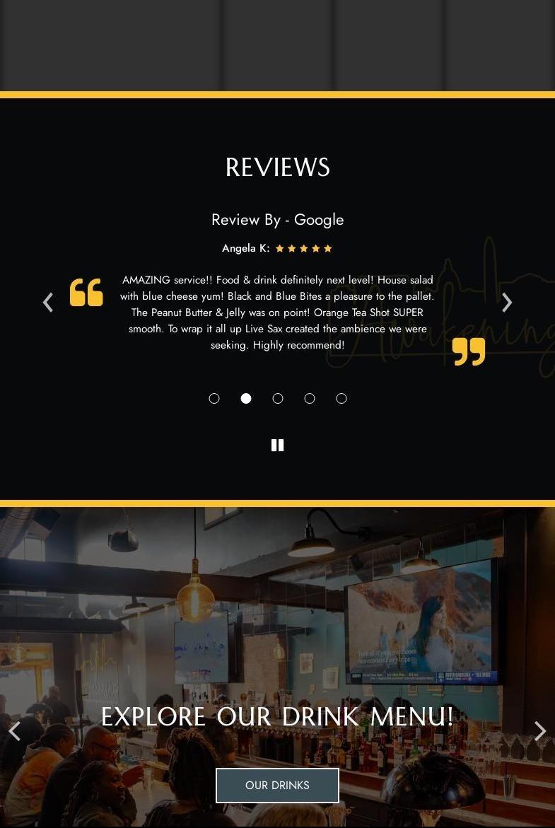 Awakening Bar & Grill Menu