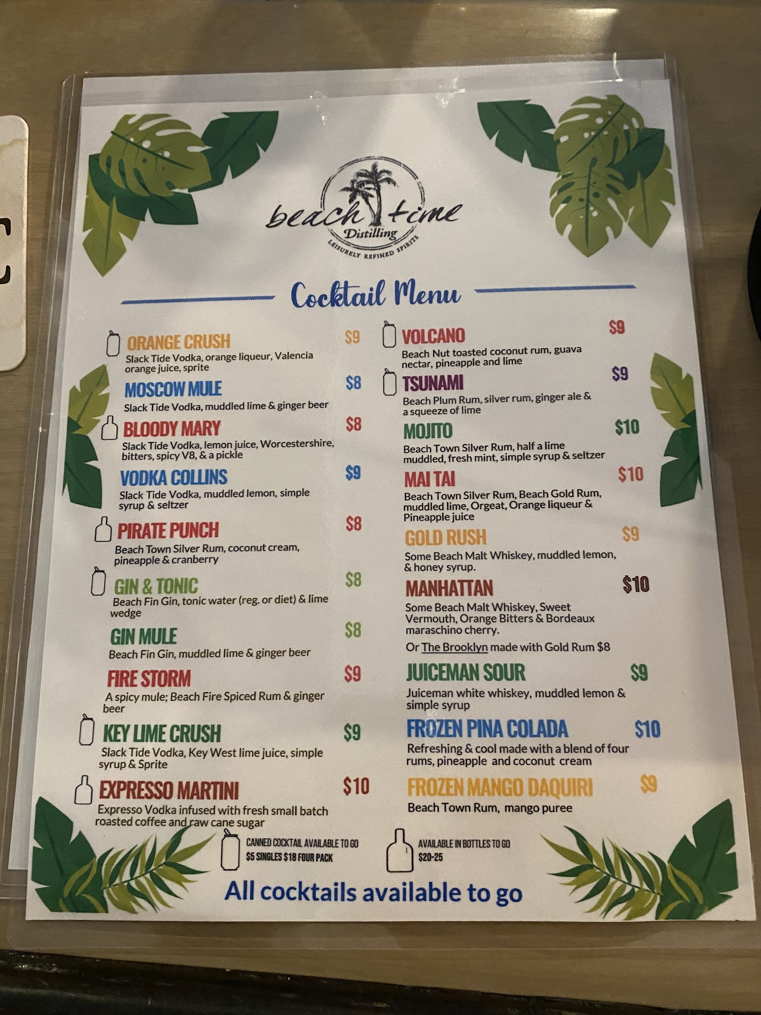 Dog Pirate Beer Company Menu